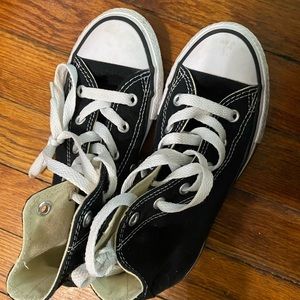 Converse high tops- black and white - kids size 13